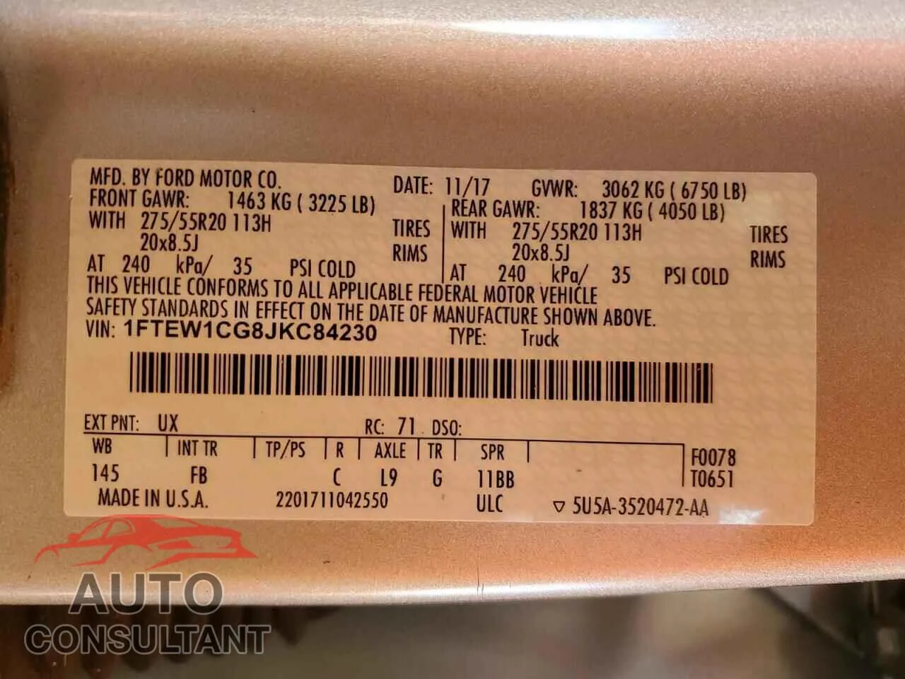 2018 FORD F-150 Damaged VIN 1FTEW1CG8JKC84230 – photo 12