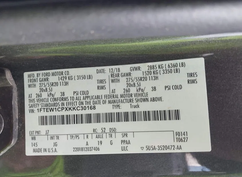 2019 FORD F-150 Used VIN 1FTEW1CPXKKC30168 – photo 14