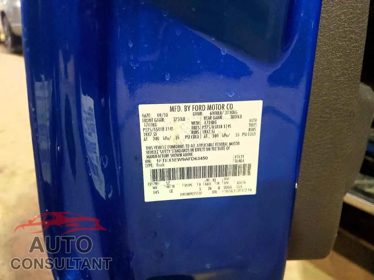 2010 FORD F-150 Damaged VIN 1FTEX1EW9AFD63450 – photo 12