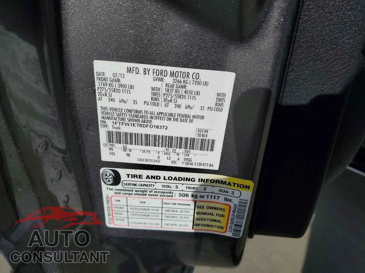2013 FORD F-150 Damaged VIN 1FTFW1ET8DFD18372 – photo 12