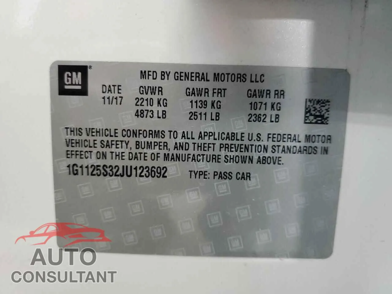 2018 CHEVROLET IMPALA Damaged VIN 1G1125S32JU123692 – photo 12