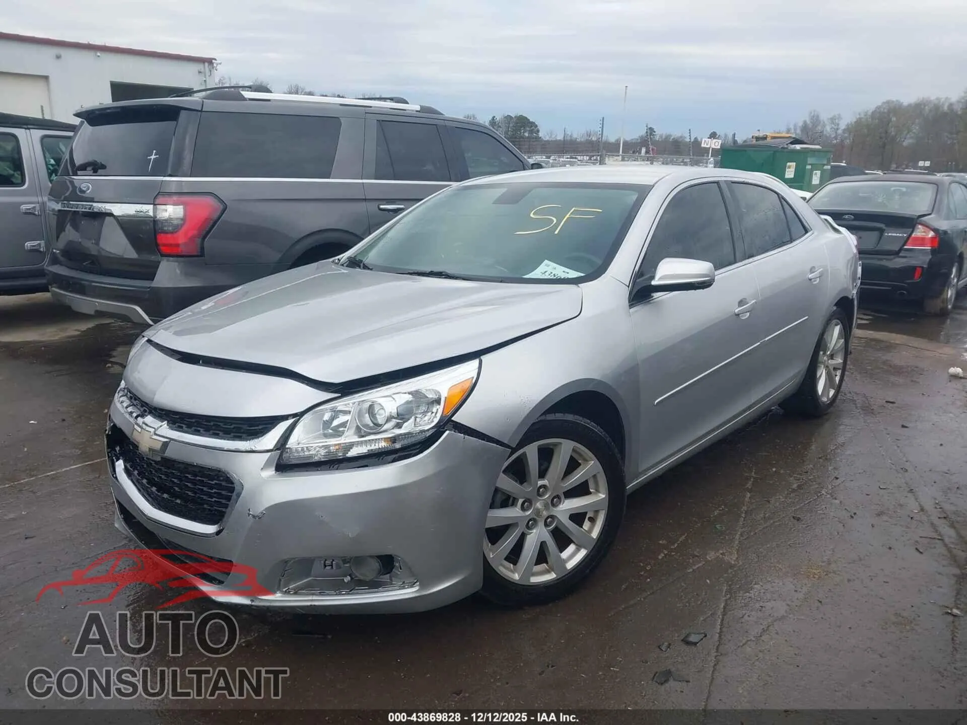 2015 CHEVROLET MALIBU Damaged VIN 1G11D5SL9FU121584 – rear exterior