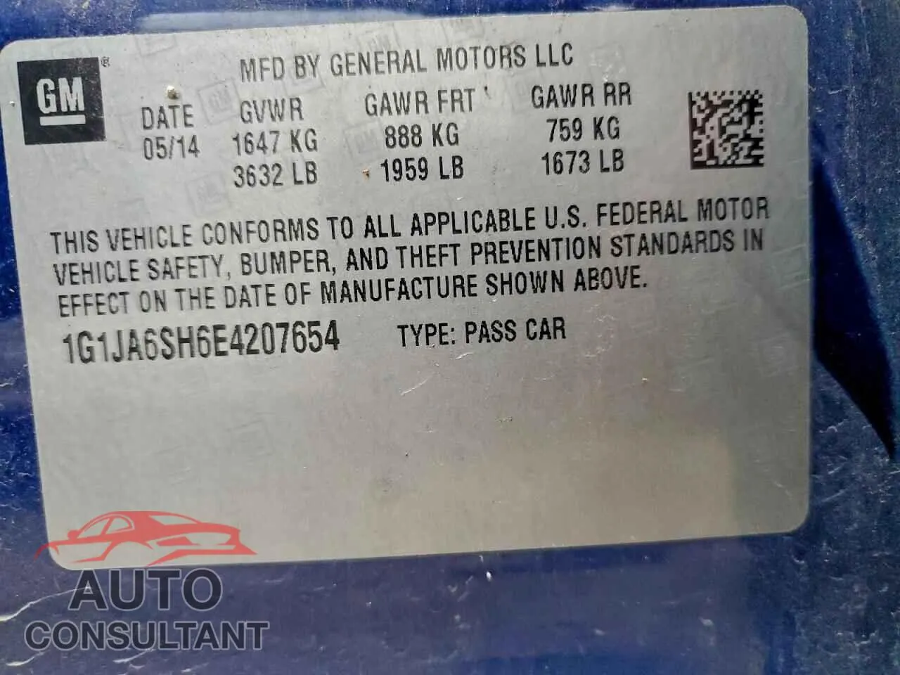 2014 CHEVROLET SONIC Damaged VIN 1G1JA6SH6E4207654 – photo 13