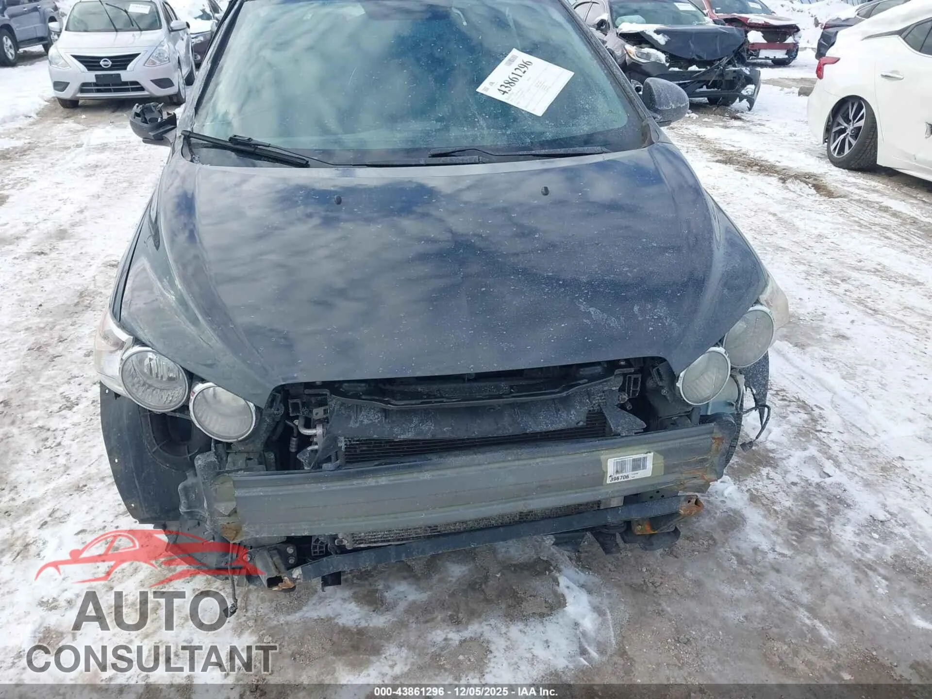 2014 CHEVROLET SONIC Damaged VIN 1G1JC6SH1E4202923 – engine bay
