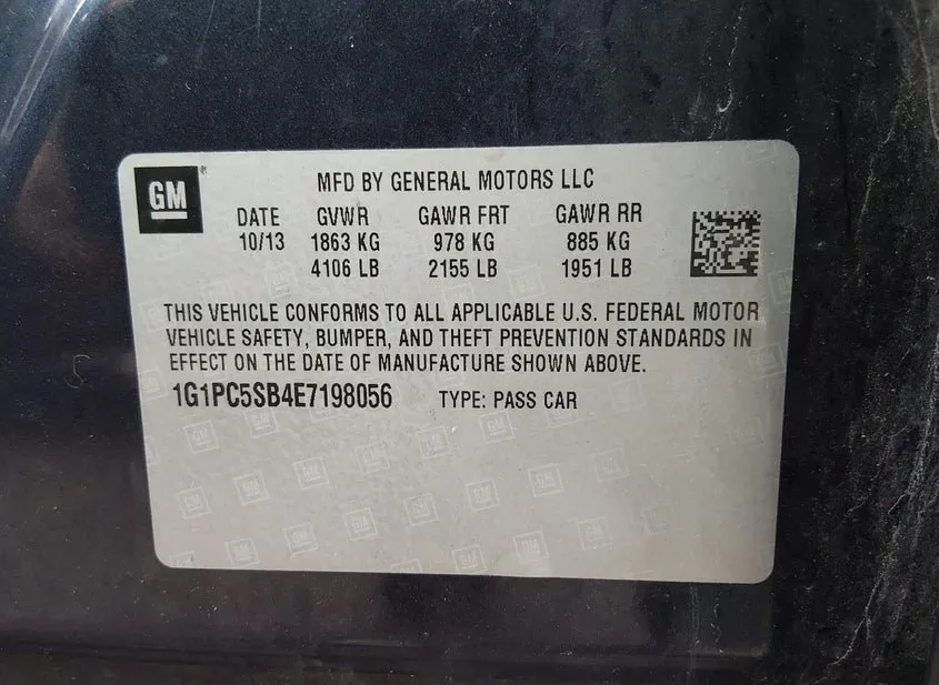 2014 CHEVROLET Cruze Used VIN 1G1PC5SB4E7198056 – photo 12