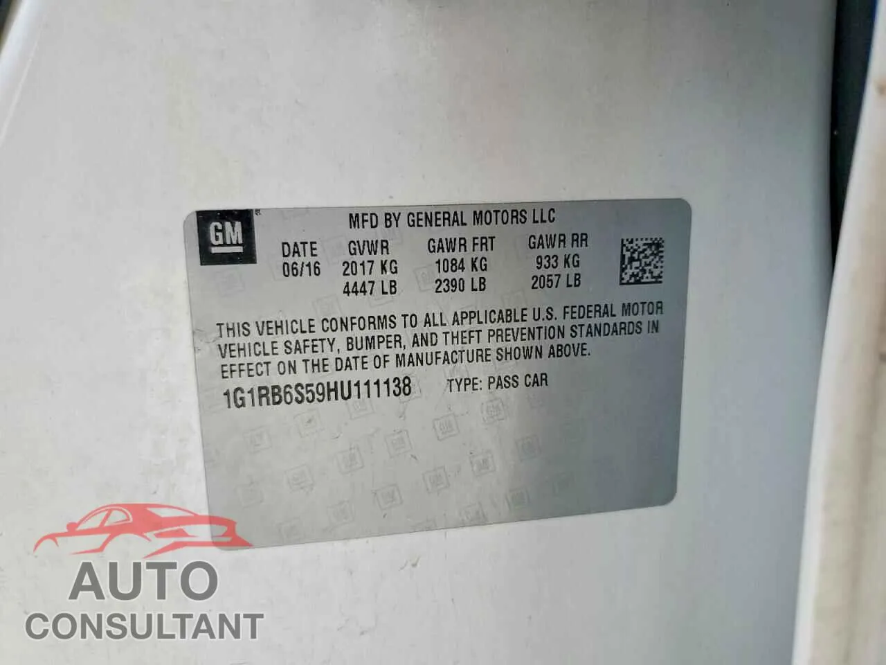 2017 CHEVROLET VOLT Damaged VIN 1G1RB6S59HU111138 – photo 12