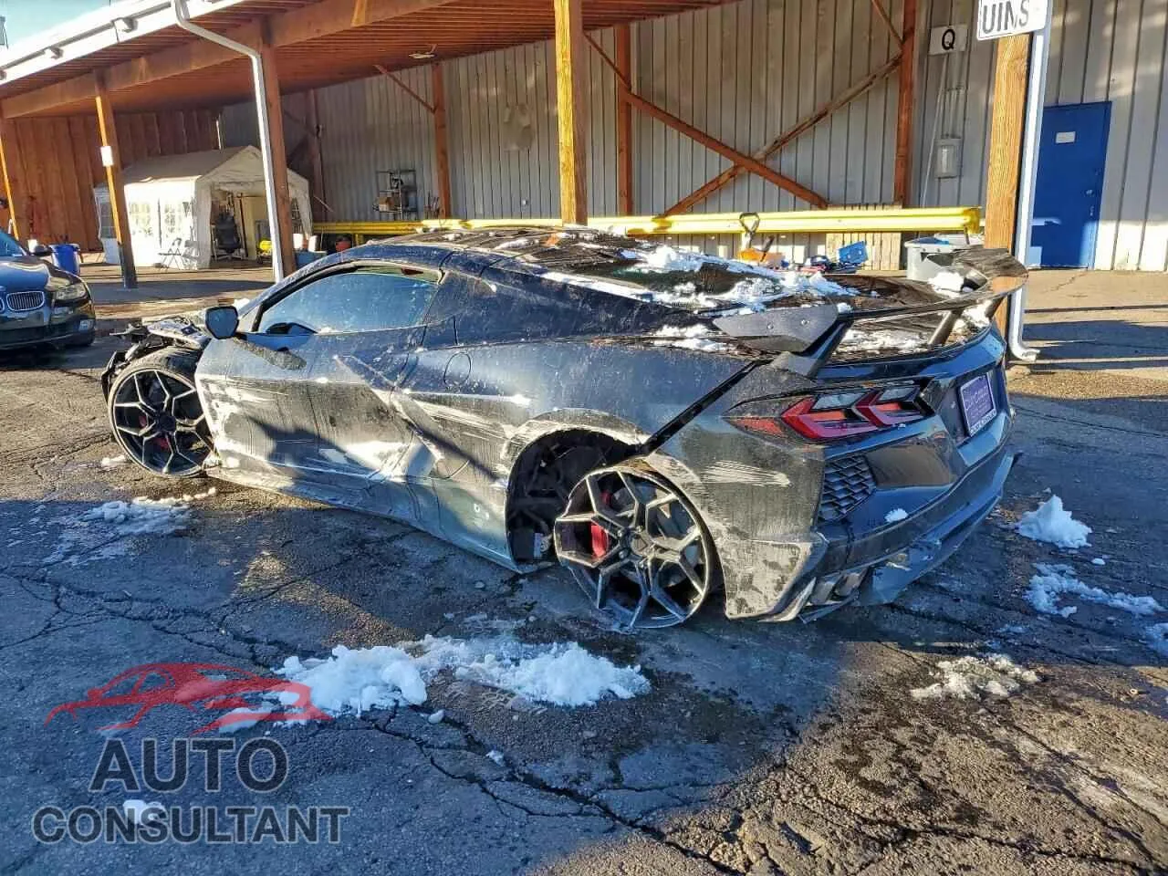 2021 CHEVROLET CORVETTE Damaged VIN 1G1YB2D45M5112140 – rear exterior