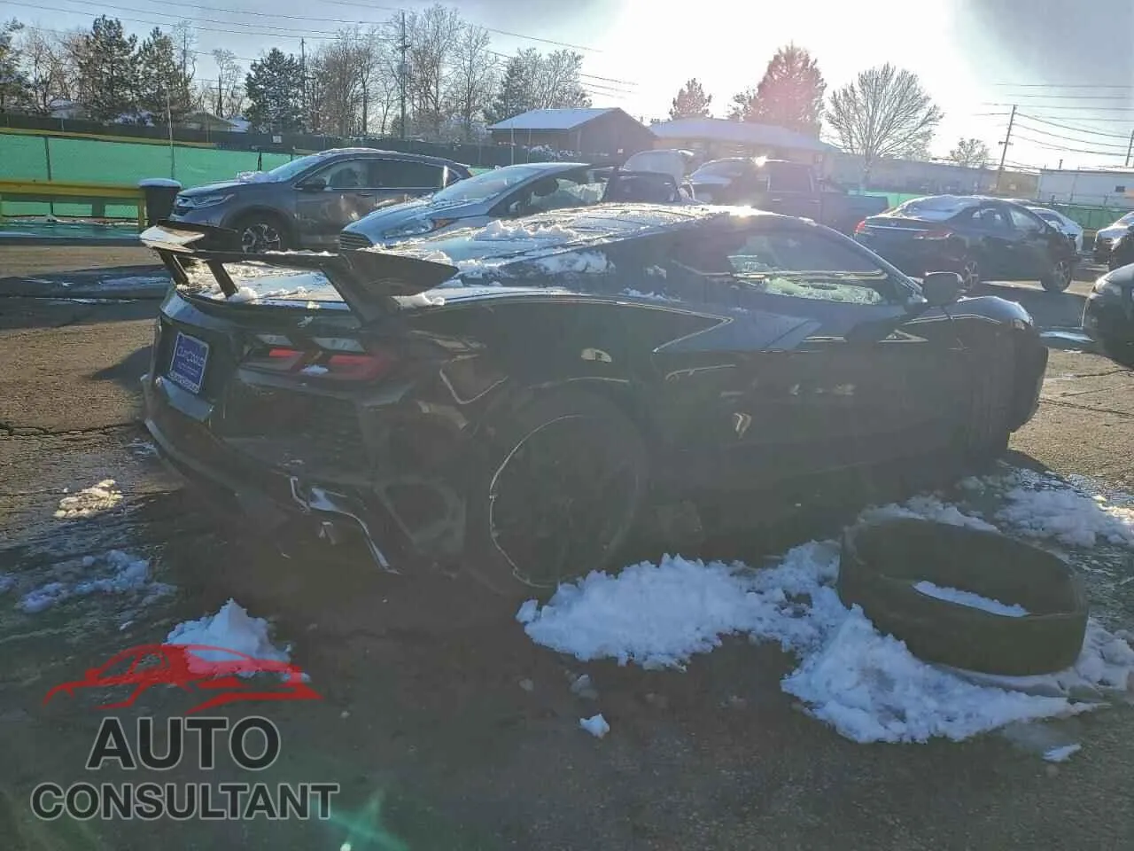 2021 CHEVROLET CORVETTE Damaged VIN 1G1YB2D45M5112140 – side profile