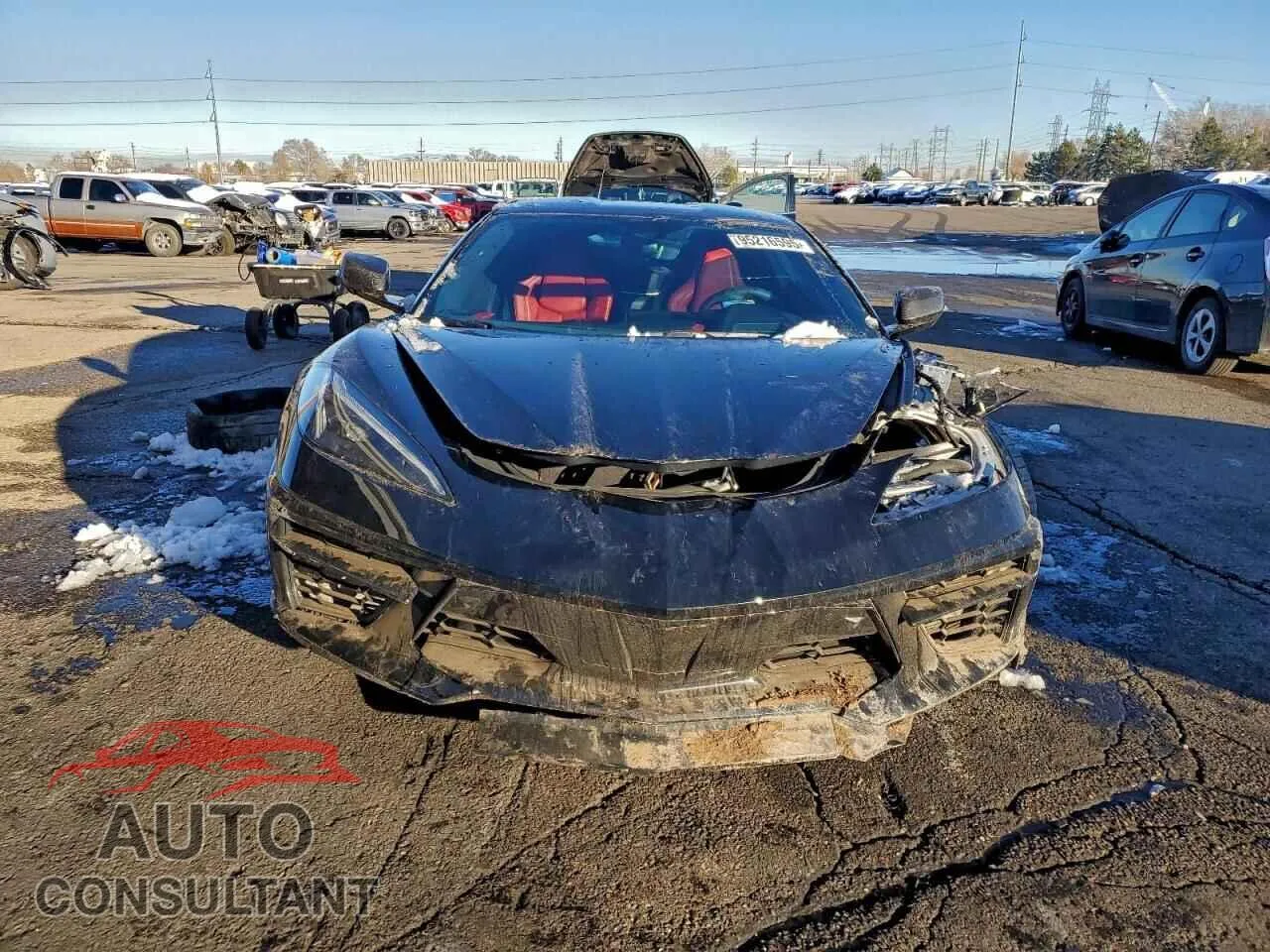 2021 CHEVROLET CORVETTE Damaged VIN 1G1YB2D45M5112140 – interior seats