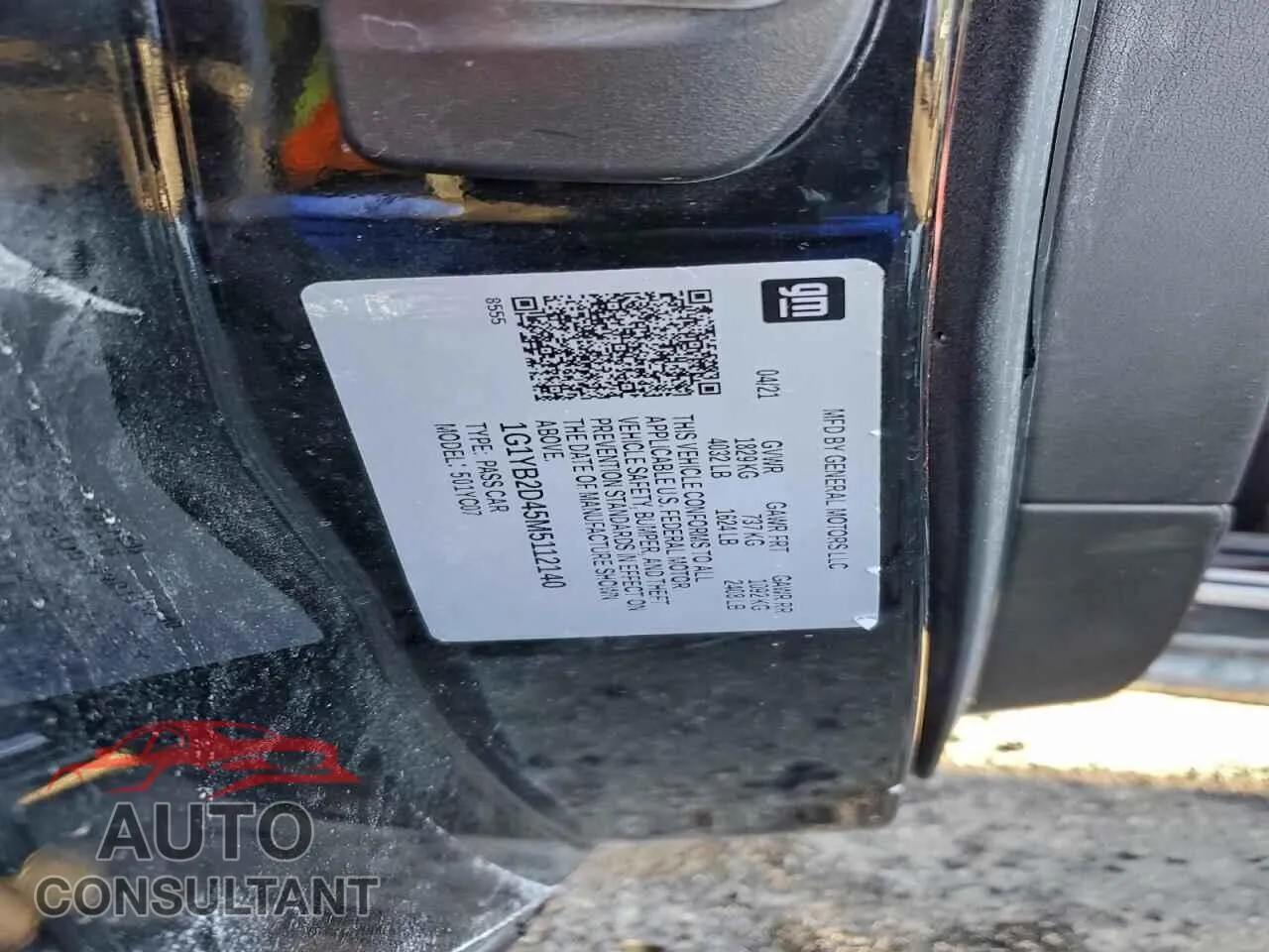 2021 CHEVROLET CORVETTE Damaged VIN 1G1YB2D45M5112140 – photo 12