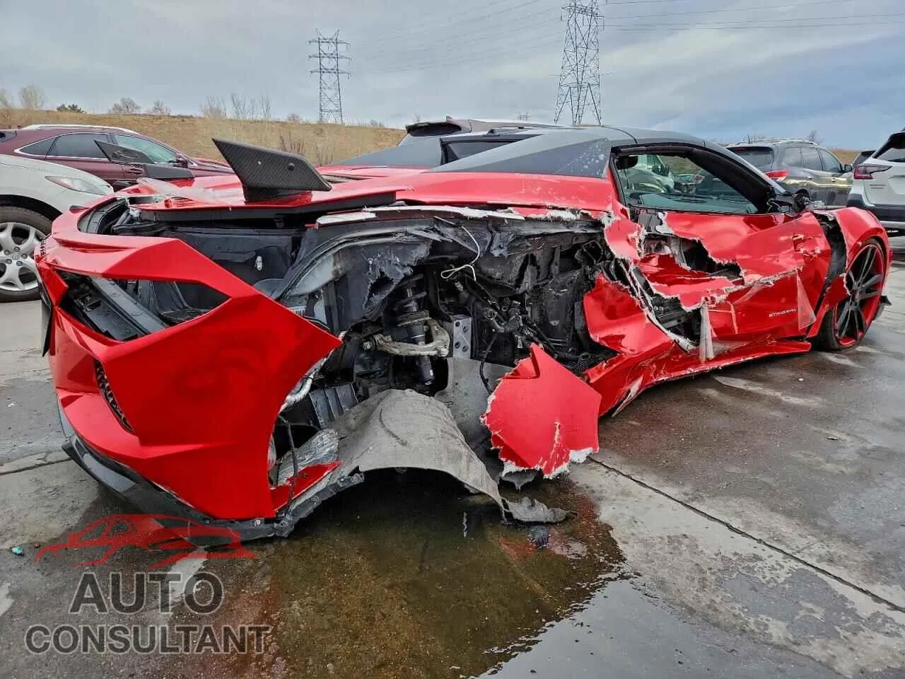 2022 CHEVROLET CORVETTE Damaged VIN 1G1YC3D48N5122746 – side profile