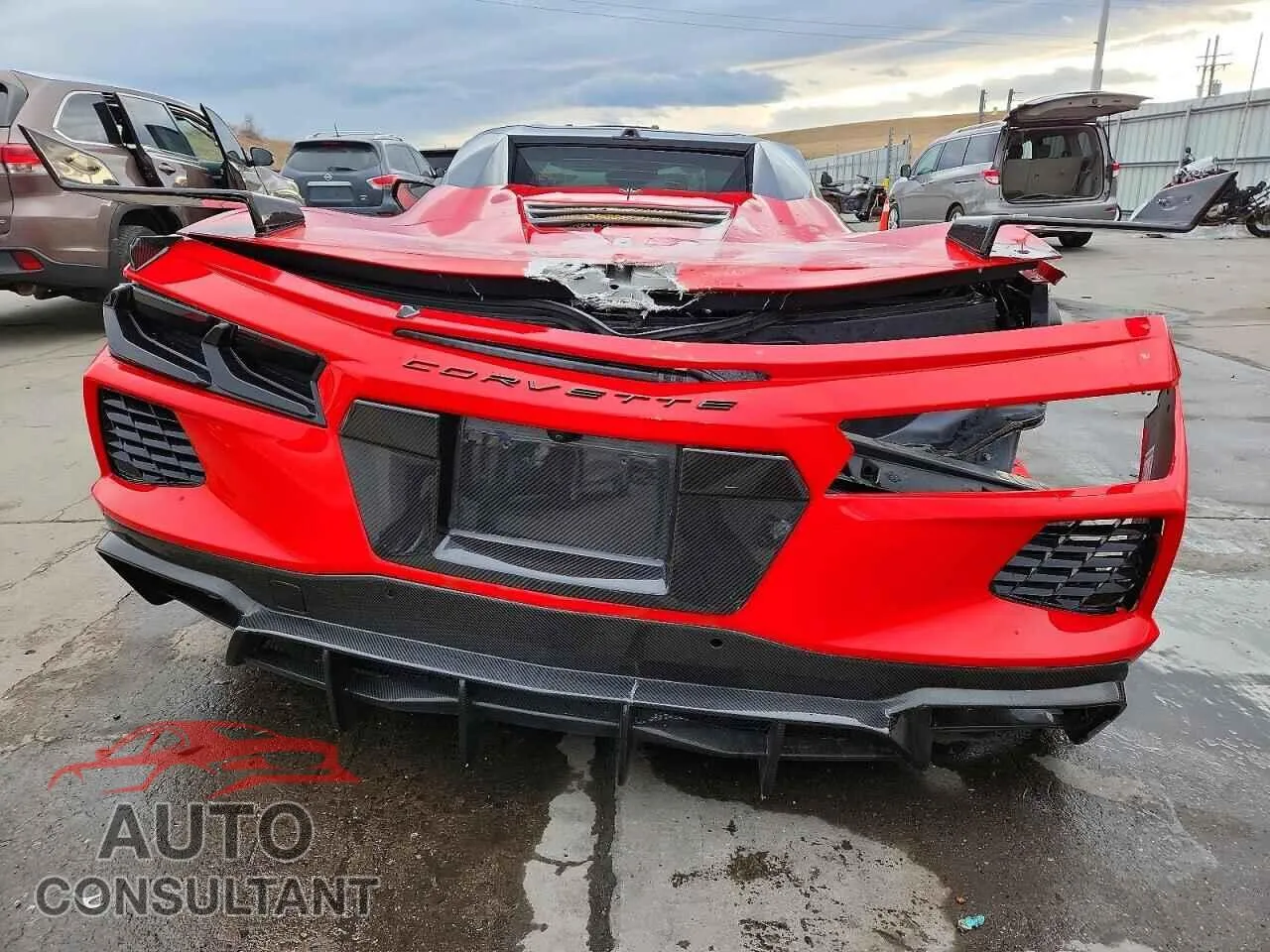 2022 CHEVROLET CORVETTE Damaged VIN 1G1YC3D48N5122746 – engine bay