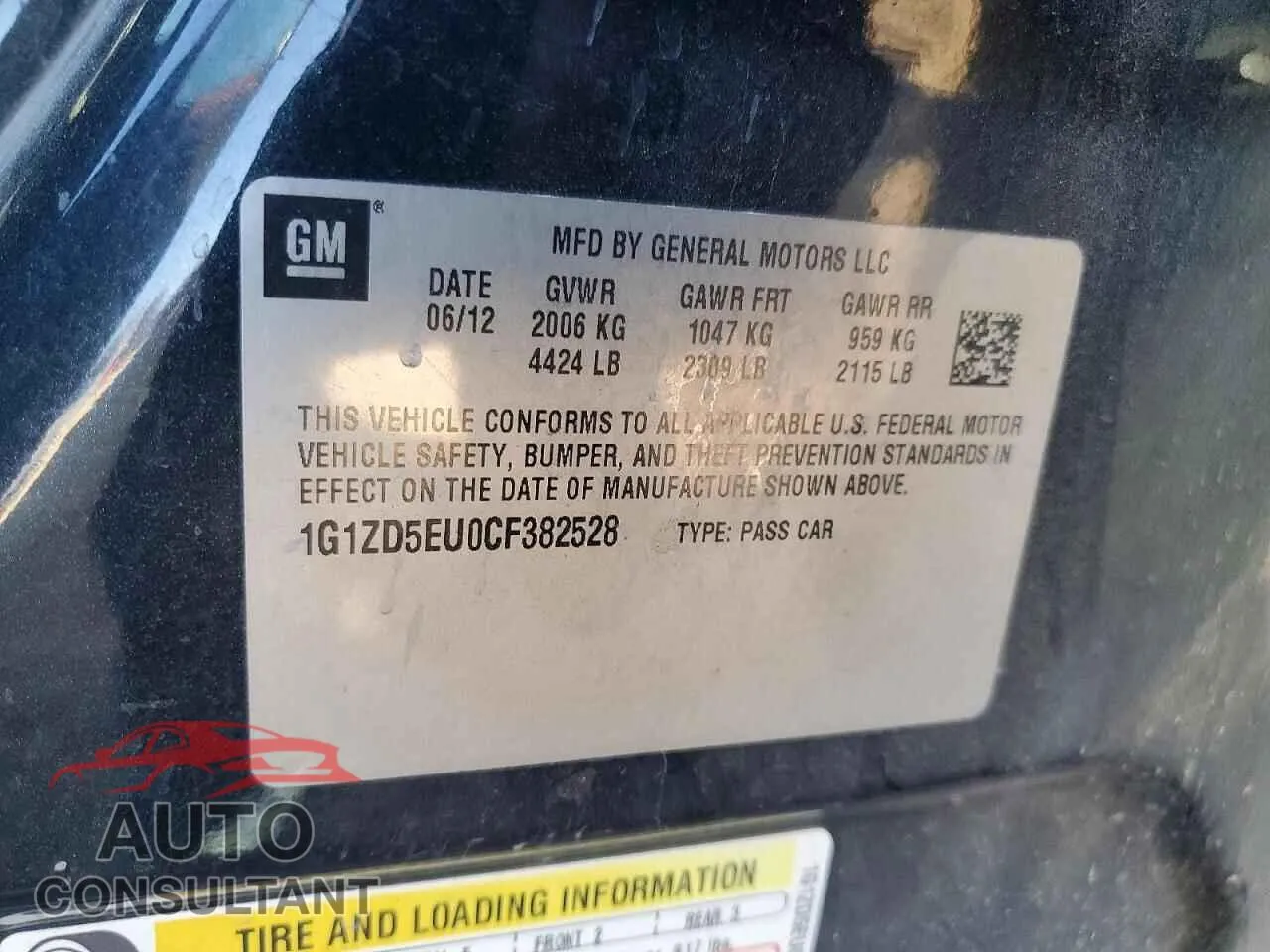 2012 CHEVROLET MALIBU Damaged VIN 1G1ZD5EU0CF382528 – photo 12