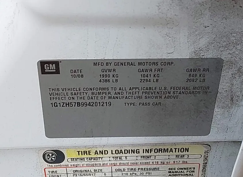 2009 CHEVROLET Malibu Used VIN 1G1ZH57B994201219 – exterior detail