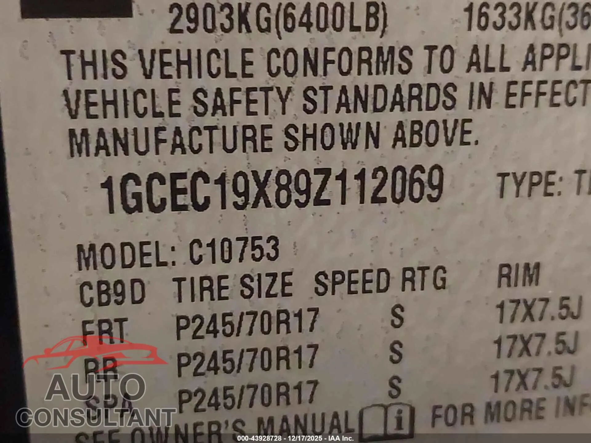 2009 CHEVROLET SILVERADO 1500 Damaged VIN 1GCEC19X89Z112069 – trunk area 2009 CHEVROLET SILVERADO 1500 Damaged VIN 1GCEC19X89Z112069 – trunk area