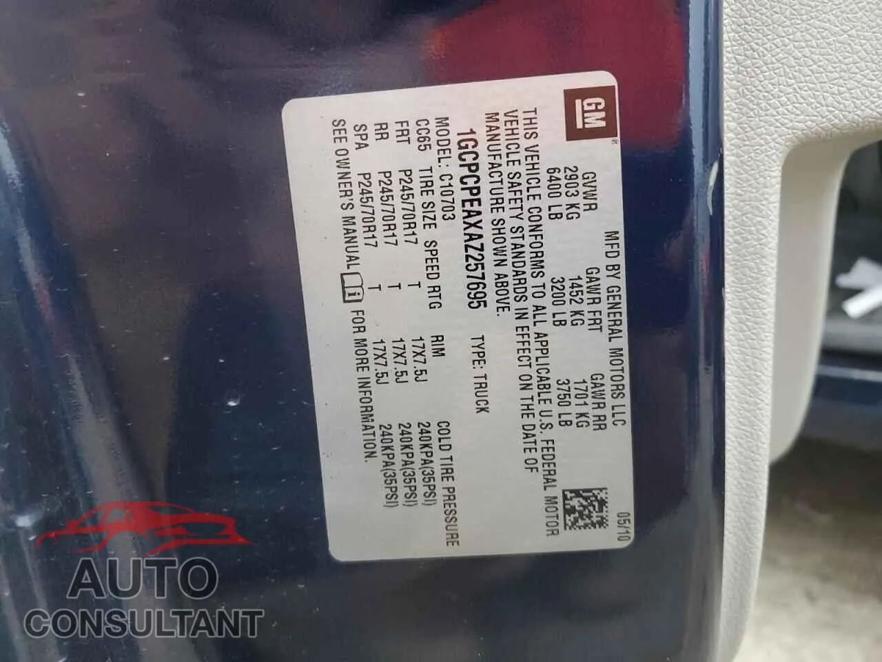 2010 CHEVROLET ALL Models Damaged VIN 1GCPCPEAXAZ257695 – photo 12