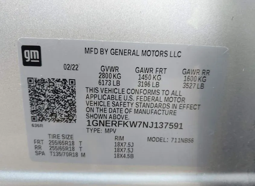 2022 CHEVROLET Traverse Used VIN 1GNERFKW7NJ137591 – photo 12