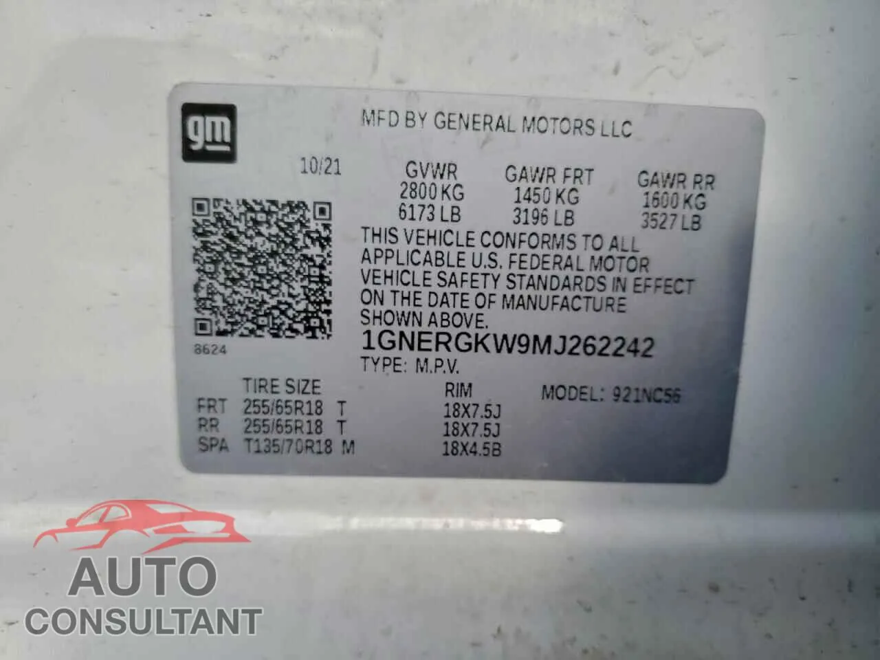 2021 CHEVROLET TRAVERSE Damaged VIN 1GNERGKW9MJ262242 – photo 13