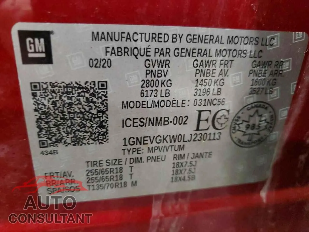 2020 CHEVROLET TRAVERSE Used VIN 1GNEVGKW0LJ230113 – photo 13