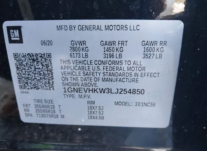 2020 CHEVROLET Traverse Used VIN 1GNEVHKW3LJ254850 – photo 16