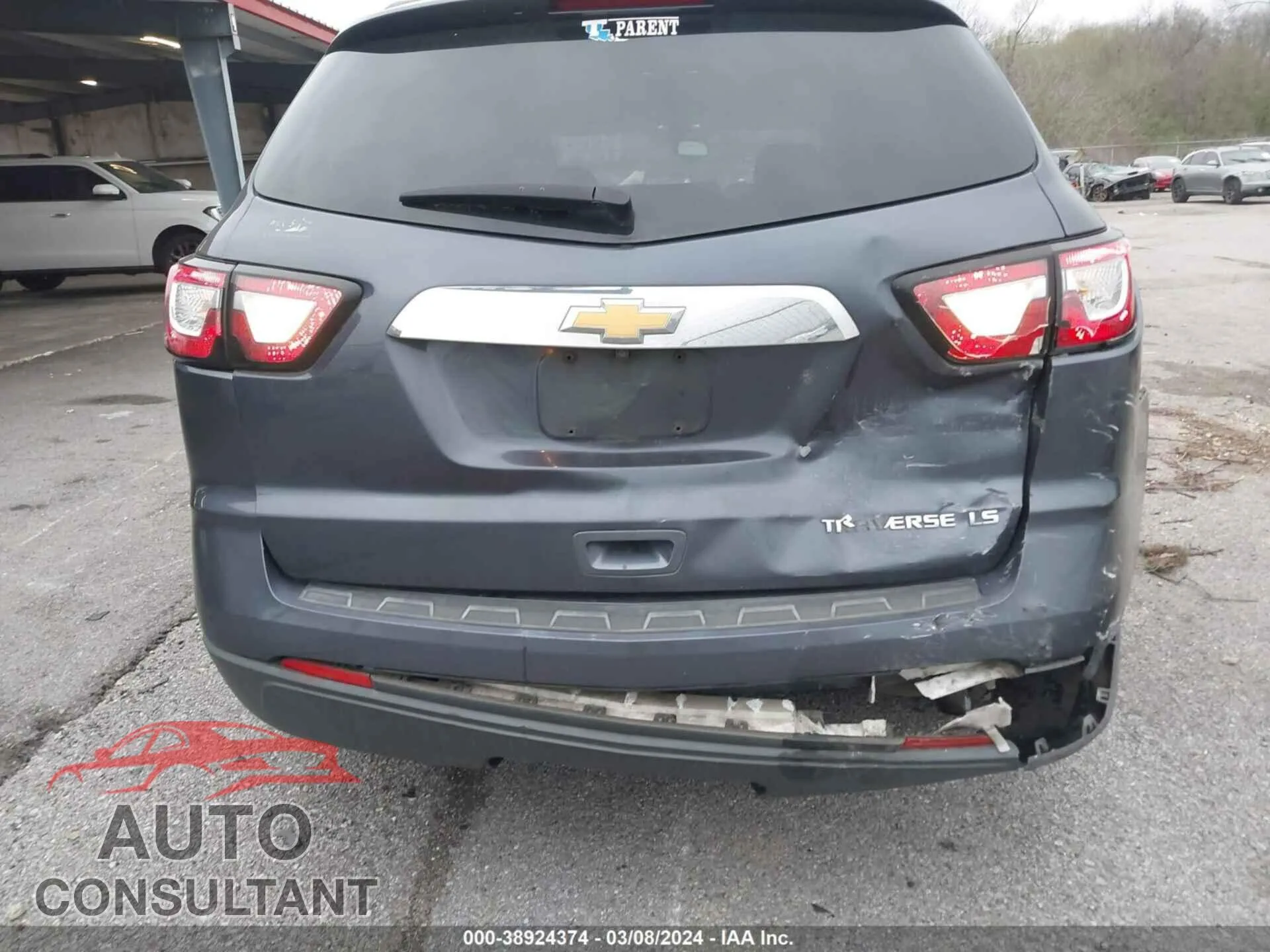 2013 CHEVROLET TRAVERSE Damaged VIN 1GNKRFKD3DJ165954 – engine bay