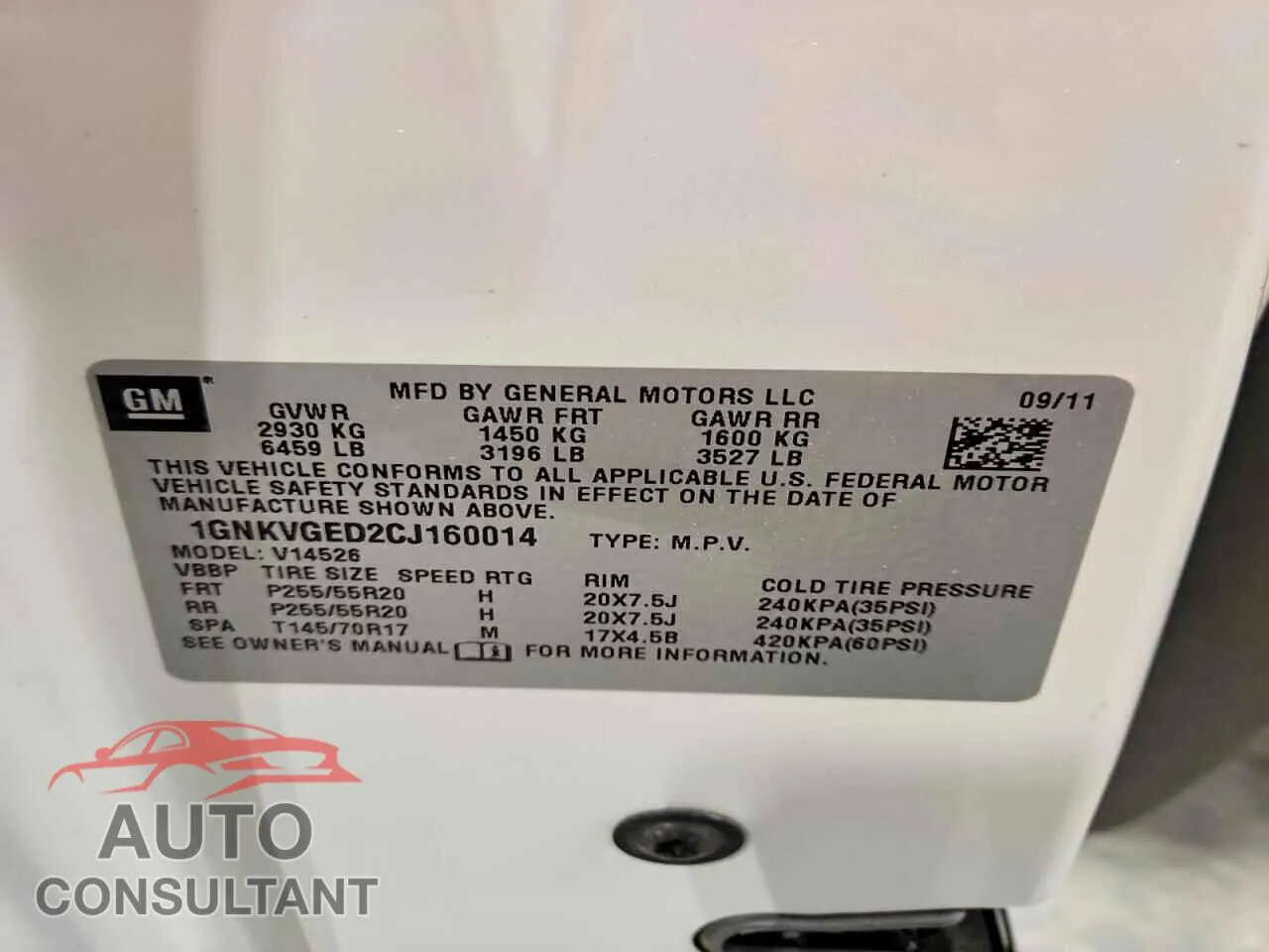 2012 CHEVROLET TRAVERSE Damaged VIN 1GNKVGED2CJ160014 – photo 13
