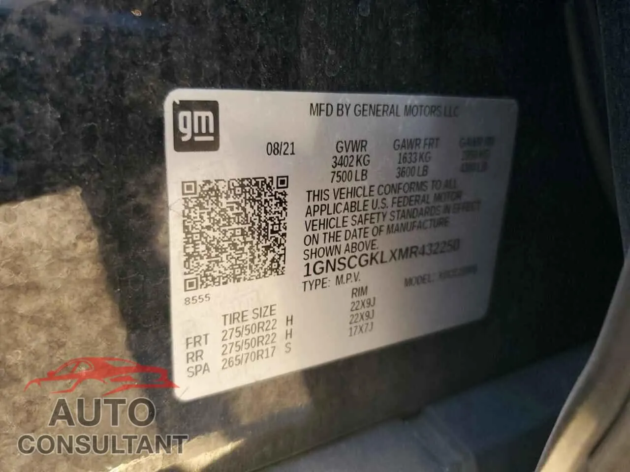 2021 CHEVROLET SUBURBAN Damaged VIN 1GNSCGKLXMR432250 – photo 13