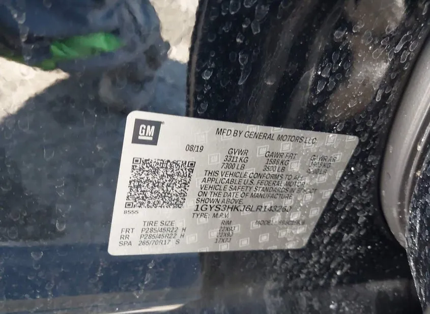 2020 CADILLAC ESCALADE Used VIN 1GYS3HKJ6LR143260 – undercarriage