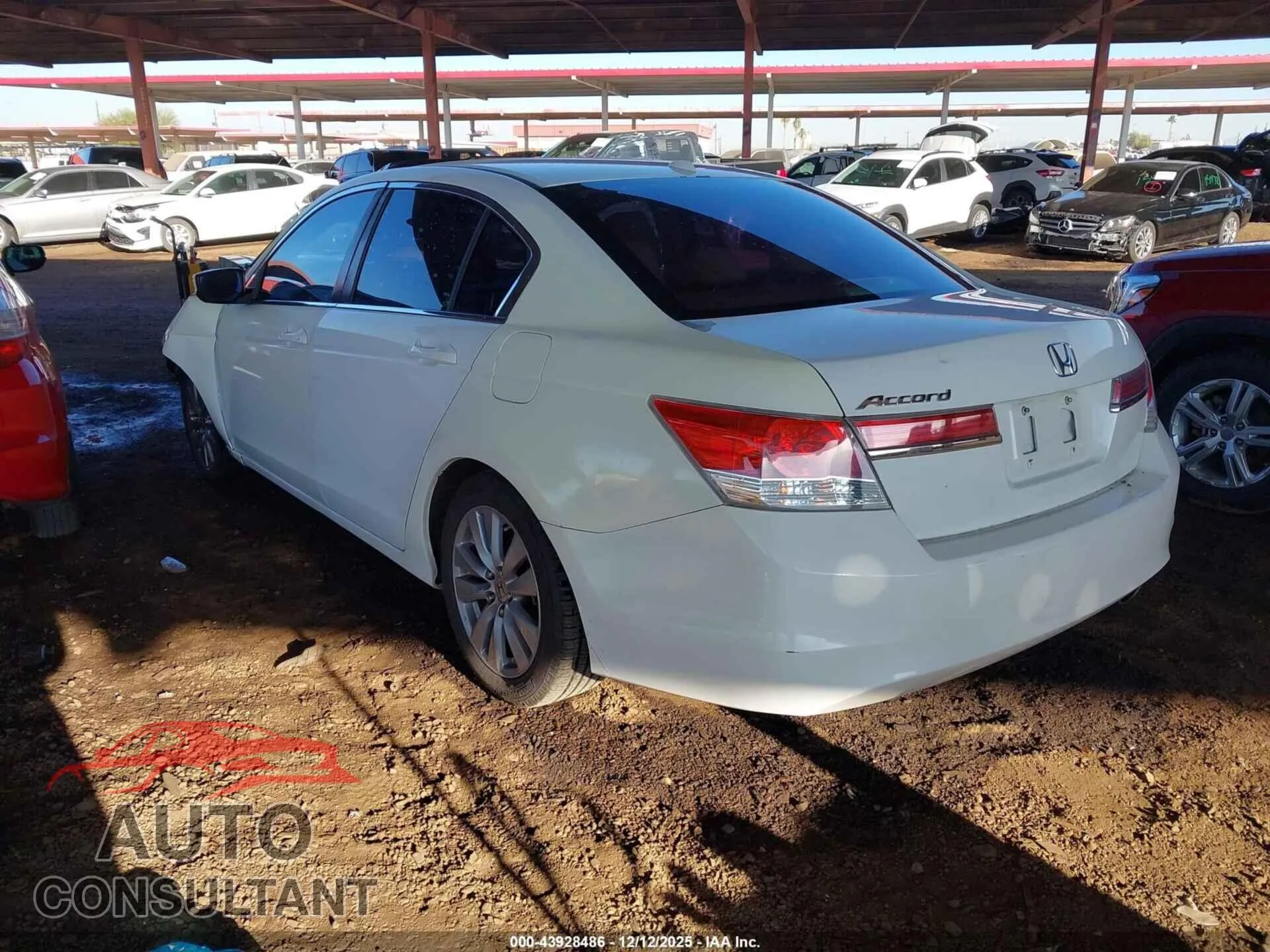 2011 HONDA ACCORD Damaged VIN 1HGCP2F80BA032155 – side profile