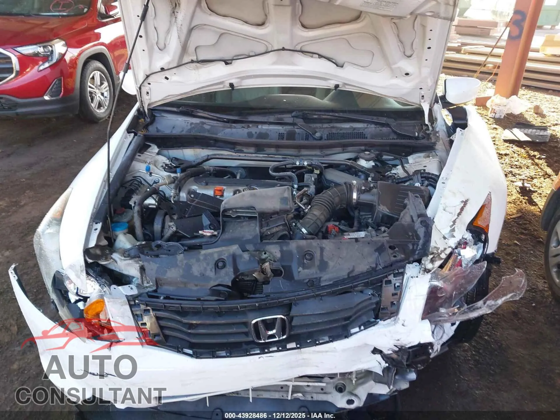 2011 HONDA ACCORD Damaged VIN 1HGCP2F80BA032155 – odometer reading