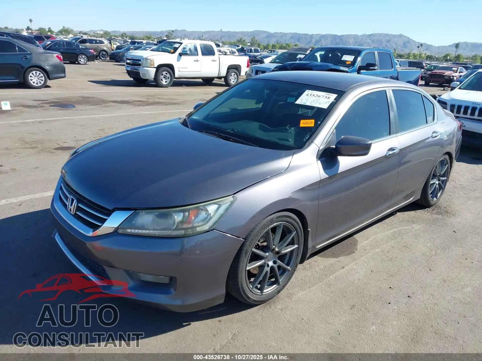 2014 HONDA ACCORD Damaged VIN 1HGCR2E50EA231292 – rear exterior