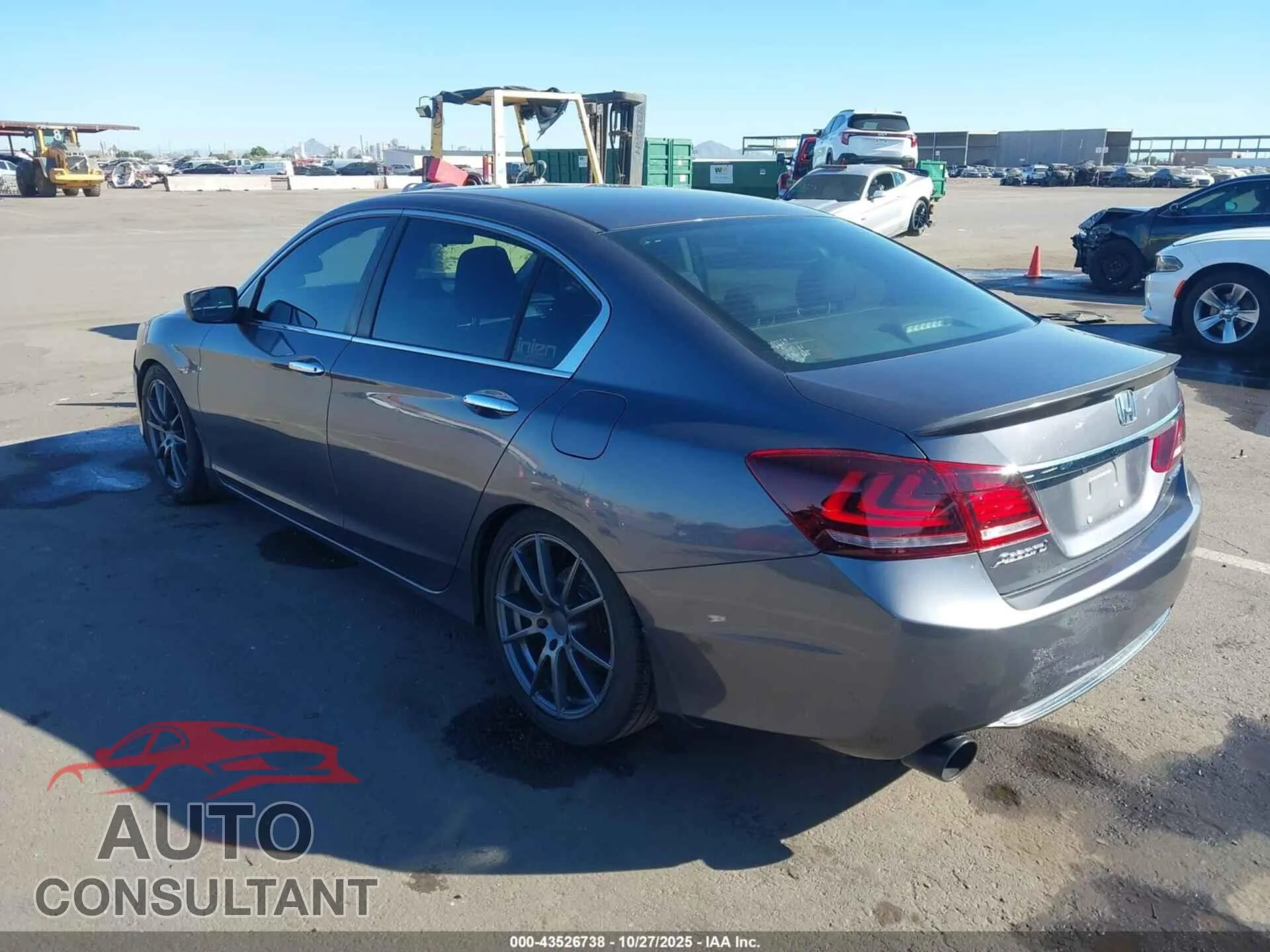 2014 HONDA ACCORD Damaged VIN 1HGCR2E50EA231292 – side profile