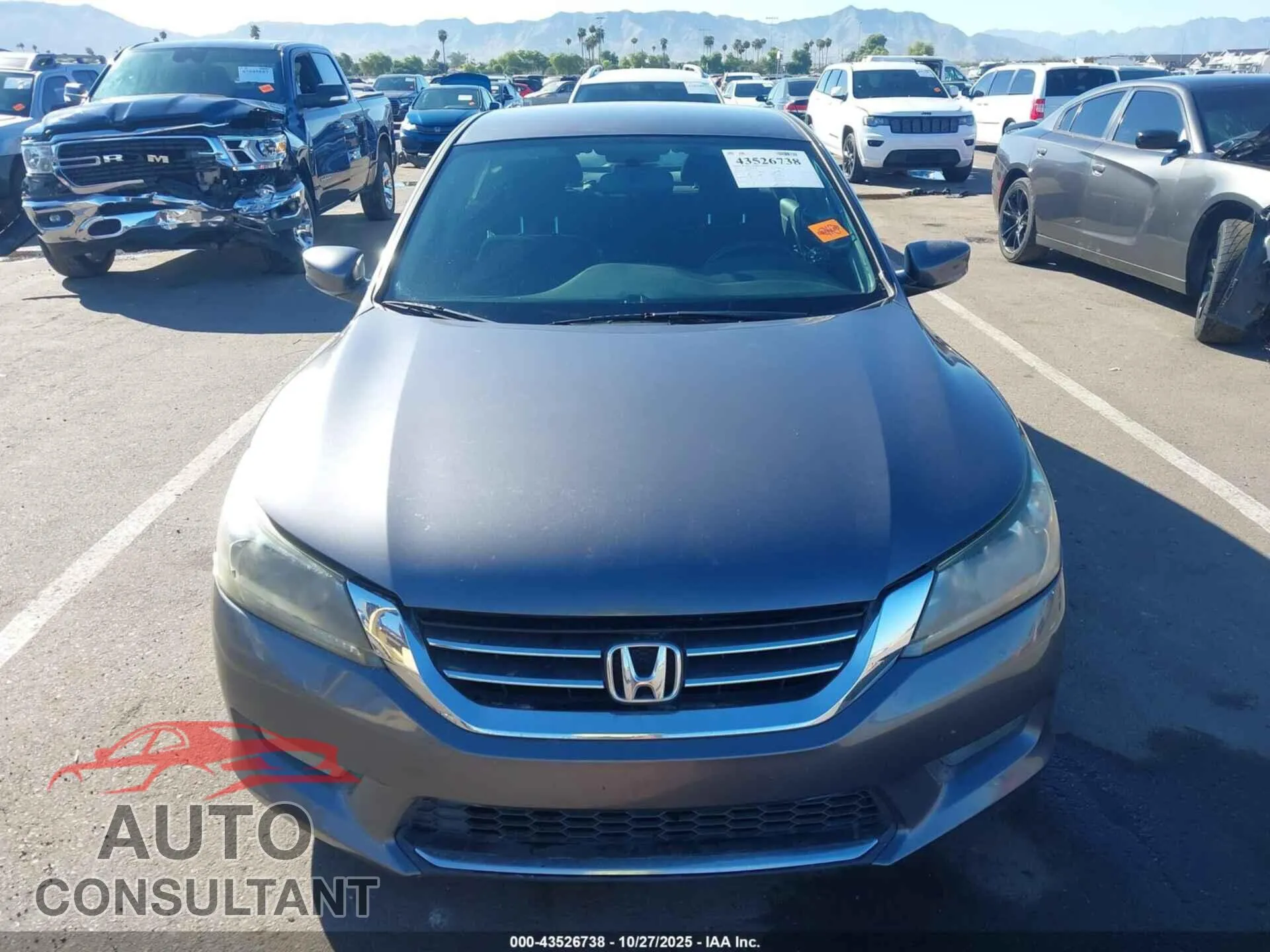 2014 HONDA ACCORD Damaged VIN 1HGCR2E50EA231292 – engine bay