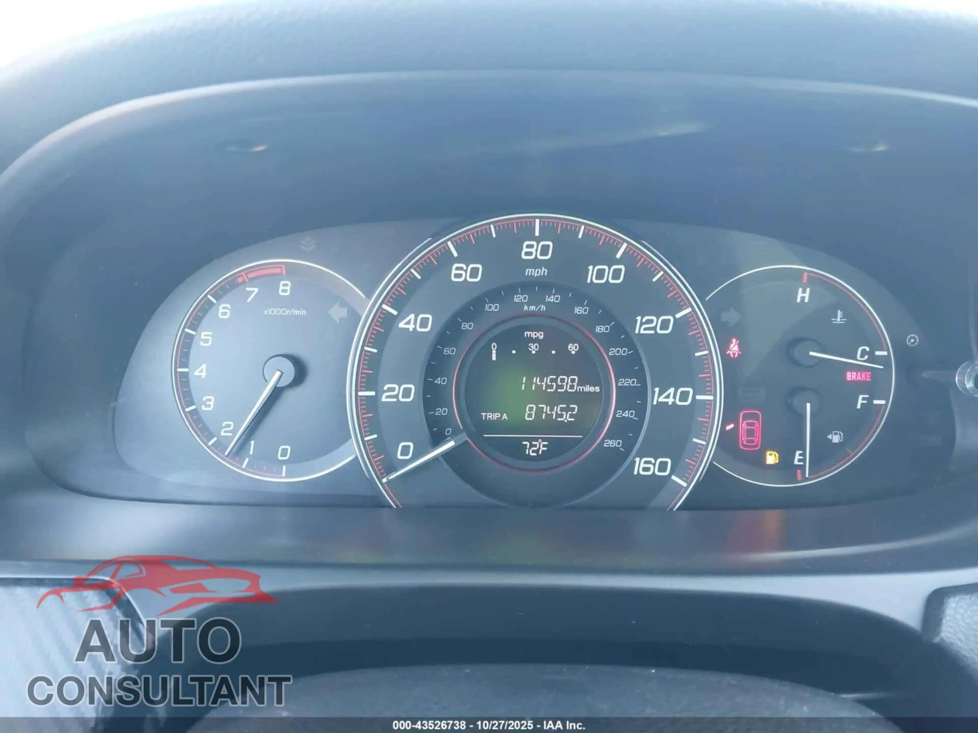 2014 HONDA ACCORD Damaged VIN 1HGCR2E50EA231292 – exterior detail