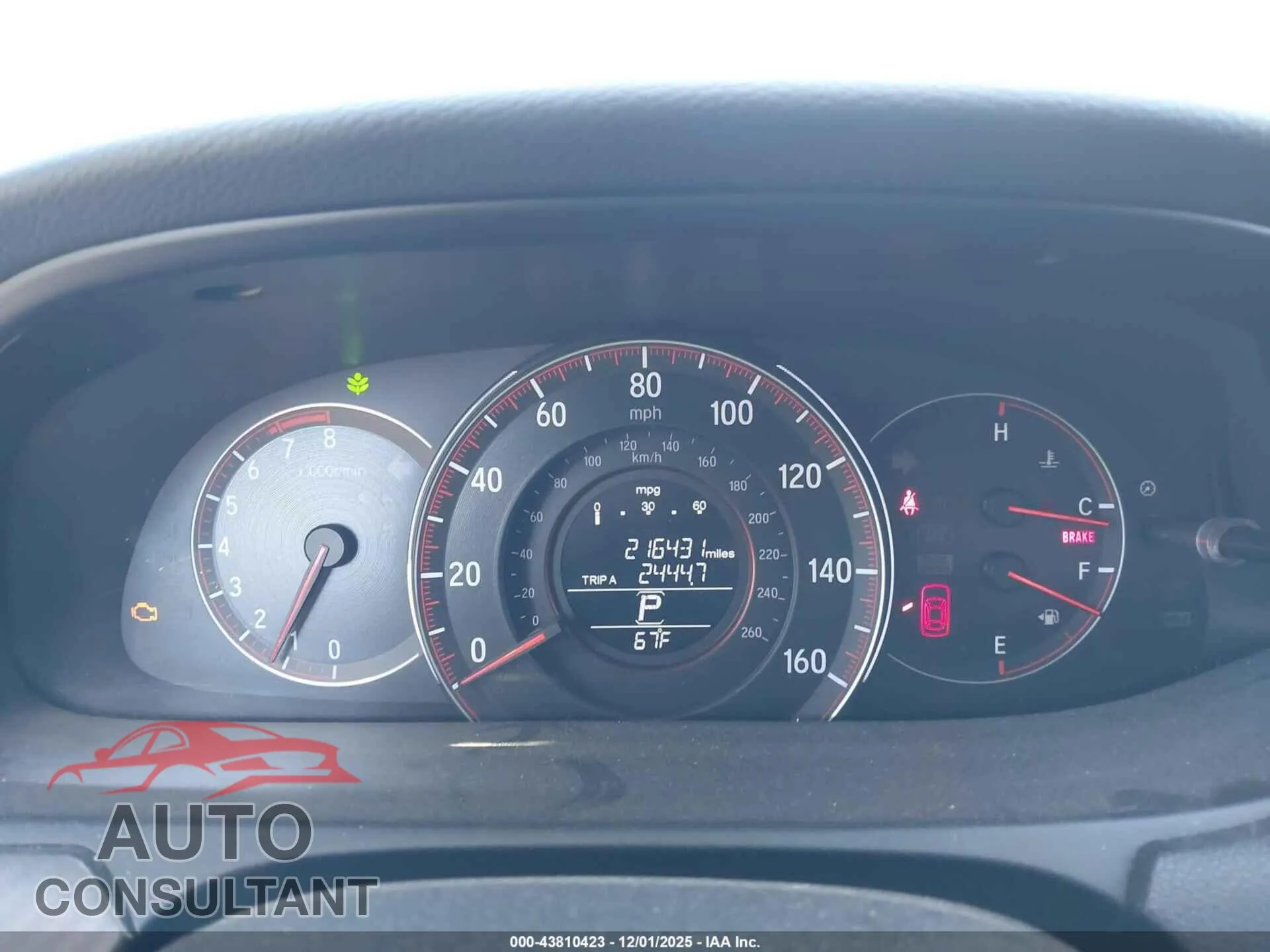 2017 HONDA ACCORD Damaged VIN 1HGCR2F1XHA273730 – exterior detail