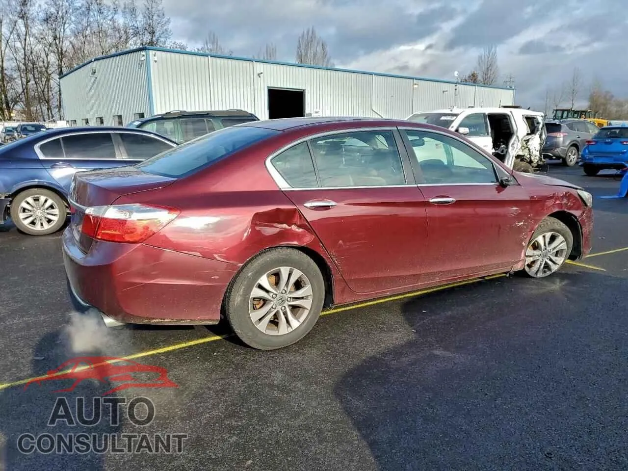 2014 HONDA ACCORD Damaged VIN 1HGCR2F38EA162154 – side profile