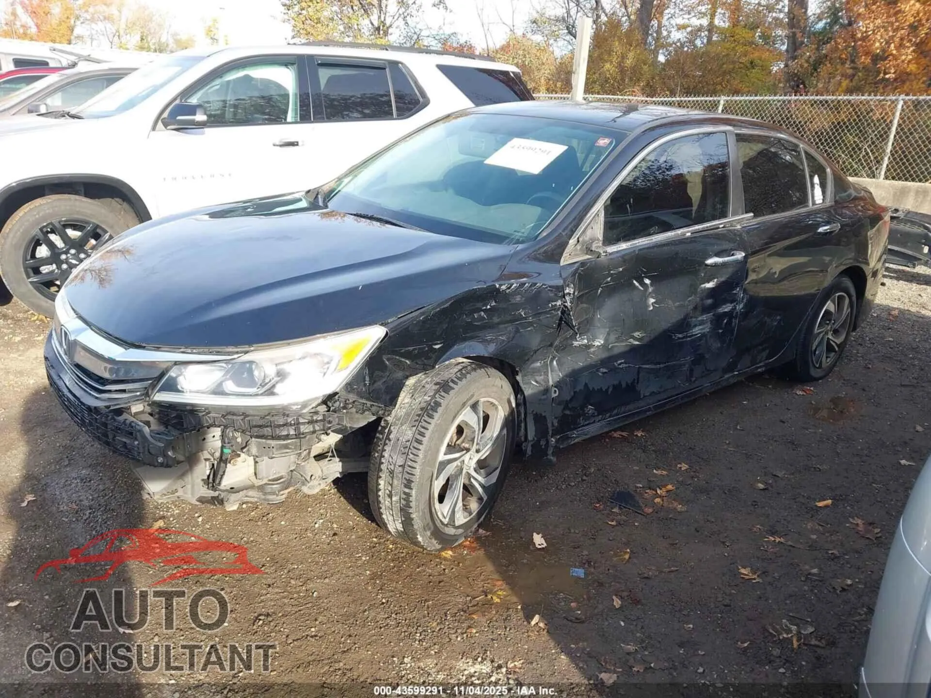 2016 HONDA ACCORD Damaged VIN 1HGCR2F38GA048366 – rear exterior