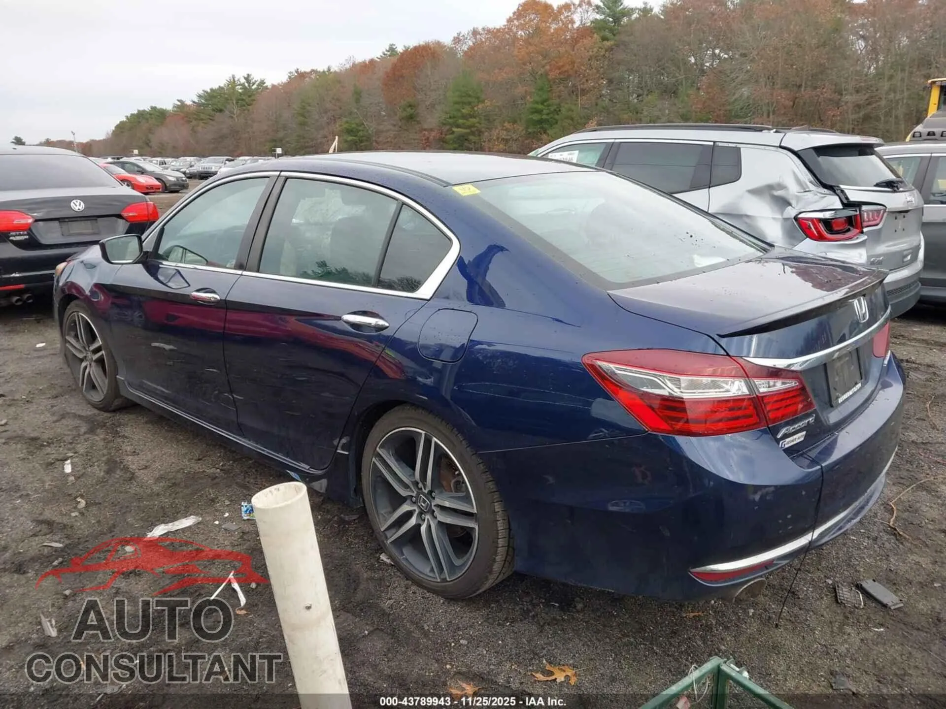 2016 HONDA ACCORD Damaged VIN 1HGCR2F56GA125978 – side profile