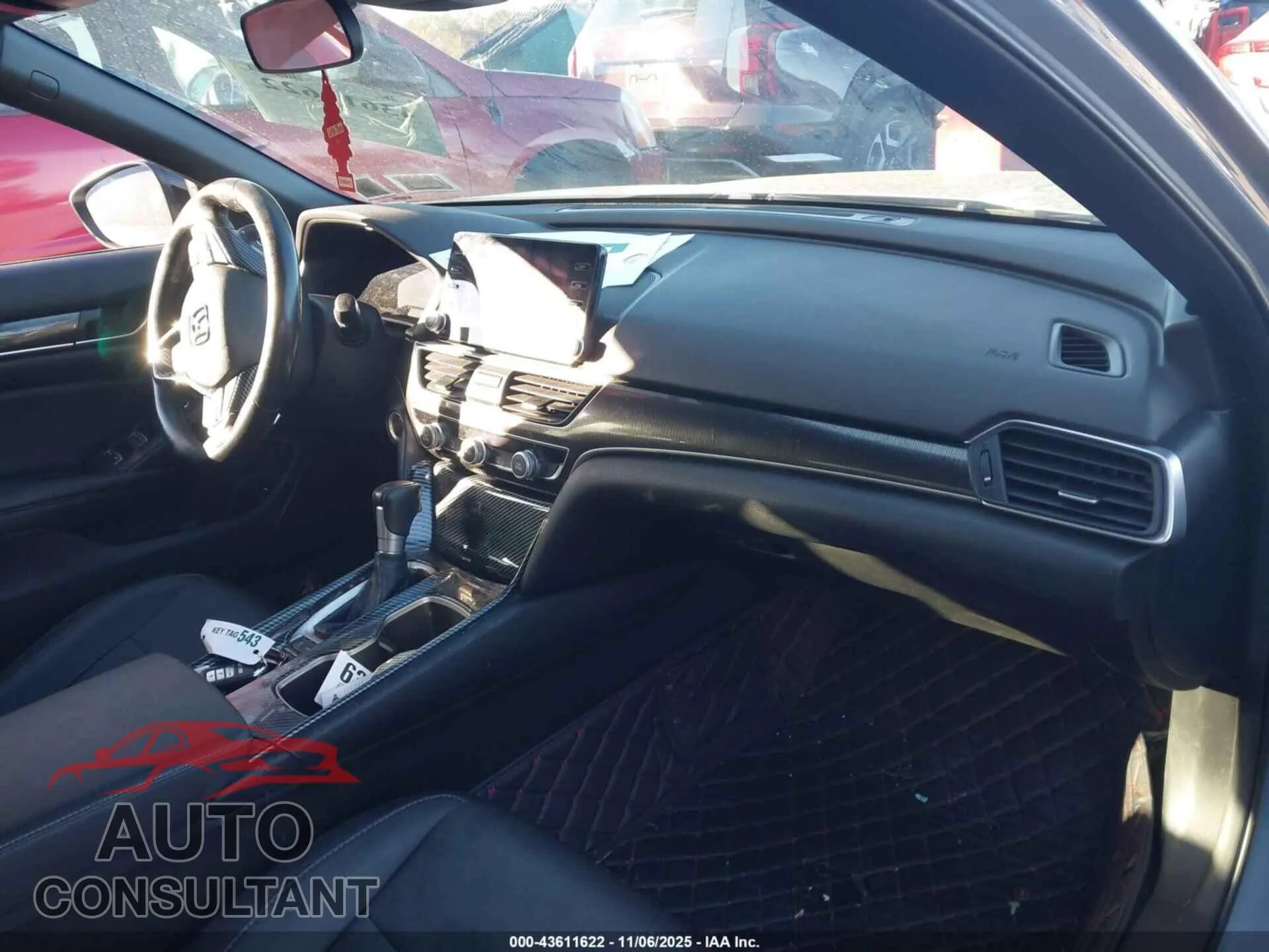 2021 HONDA ACCORD Damaged VIN 1HGCV1F39MA047776 – interior seats