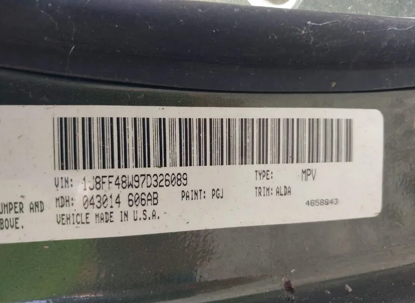 2007 JEEP Patriot Used VIN 1J8FF48W97D326089 – exterior detail