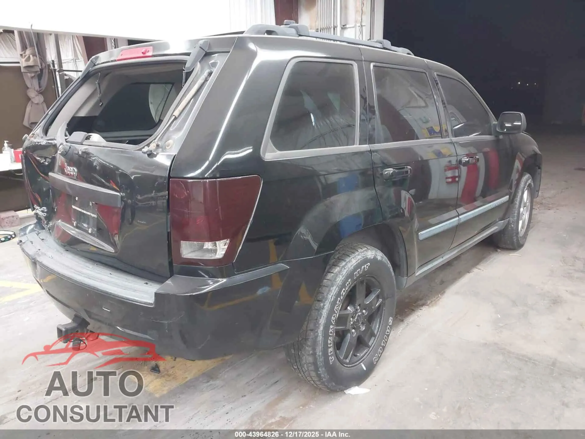 2009 JEEP GRAND CHEROKEE Damaged VIN 1J8GR48K99C504374 – dashboard