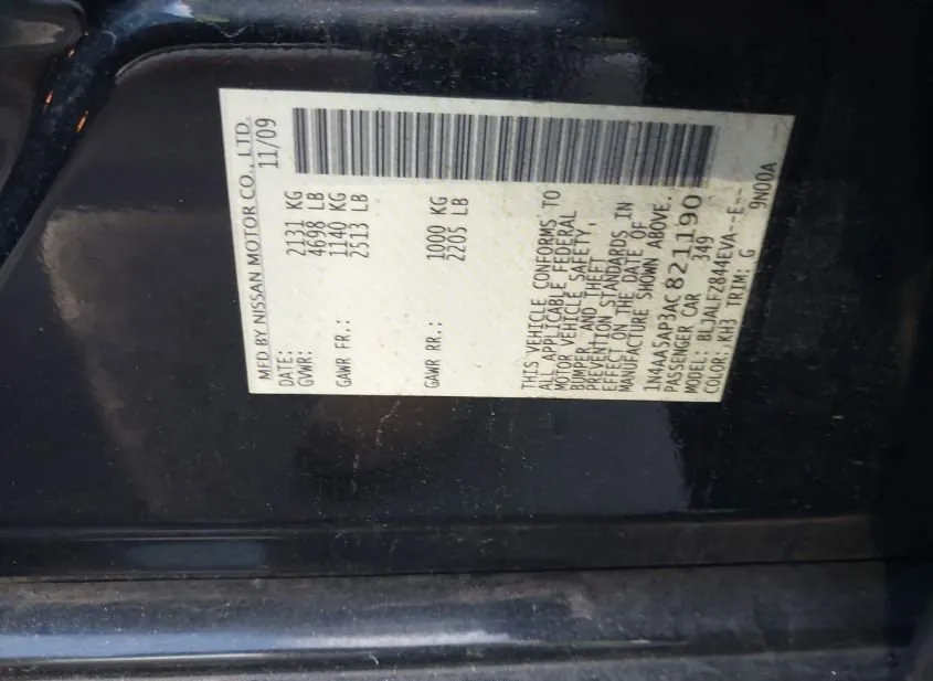 2010 NISSAN Maxima Used VIN 1N4AA5AP3AC821190 – rear exterior