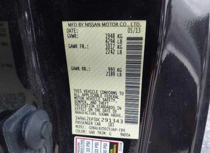 2013 NISSAN Altima Used VIN 1N4AL2EP3DC291343 – photo 13