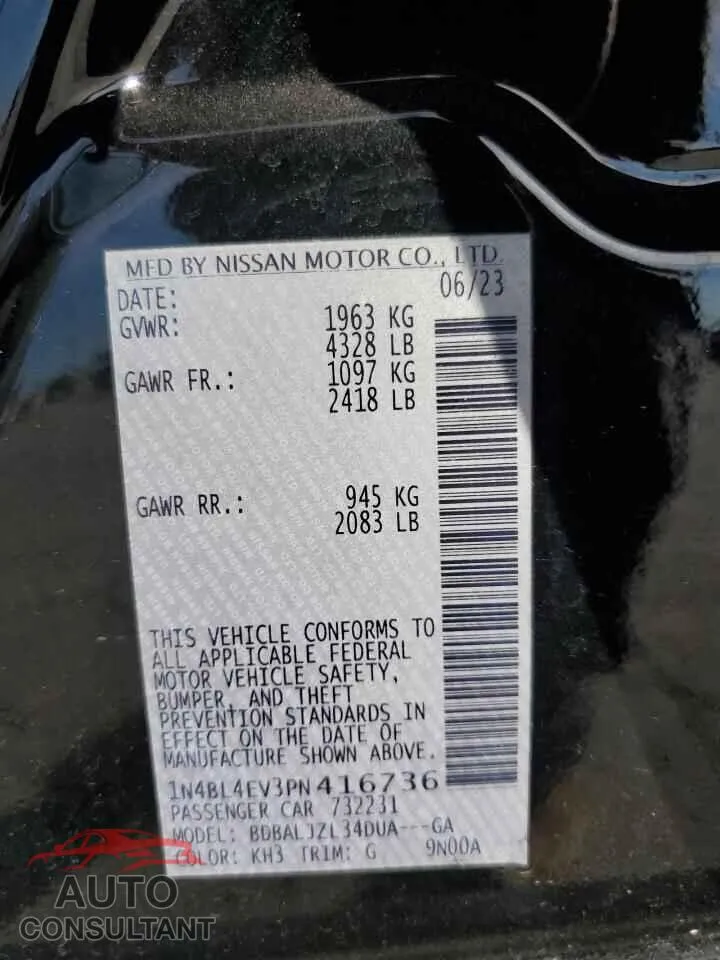 2023 NISSAN ALTIMA Damaged VIN 1N4BL4EV3PN416736 – photo 12