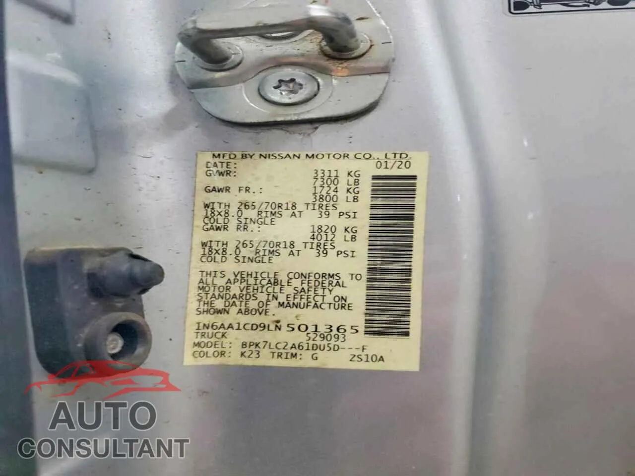 2020 NISSAN TITAN Damaged VIN 1N6AA1CD9LN501365 – photo 12