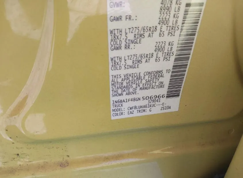 2016 NISSAN Titan Used VIN 1N6BA1F48GN506966 – photo 16
