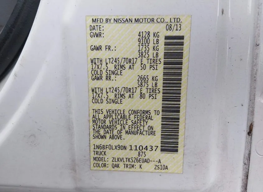 2013 NISSAN NV Used VIN 1N6BF0LX9DN110437 – photo 19 2013 NISSAN NV Used VIN 1N6BF0LX9DN110437 – photo 19