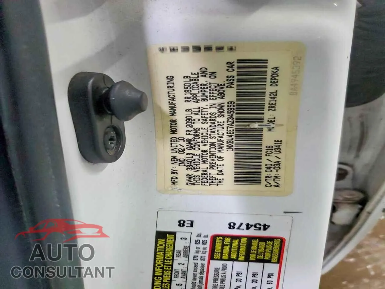 2010 TOYOTA COROLLA Damaged VIN 1NXBU4EE7AZ345959 – photo 12