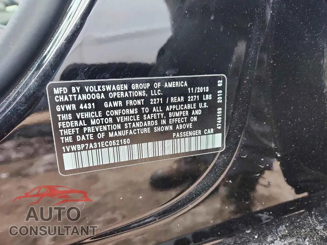 2014 VOLKSWAGEN PASSAT Damaged VIN 1VWBP7A31EC052150 – photo 12 2014 VOLKSWAGEN PASSAT Damaged VIN 1VWBP7A31EC052150 – photo 12