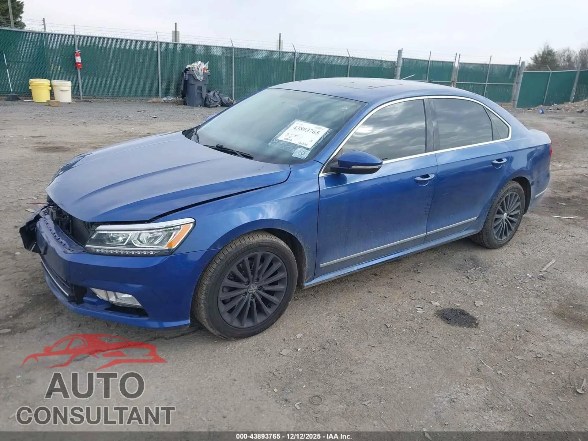 2016 VOLKSWAGEN PASSAT Damaged VIN 1VWBT7A37GC022682 – rear exterior